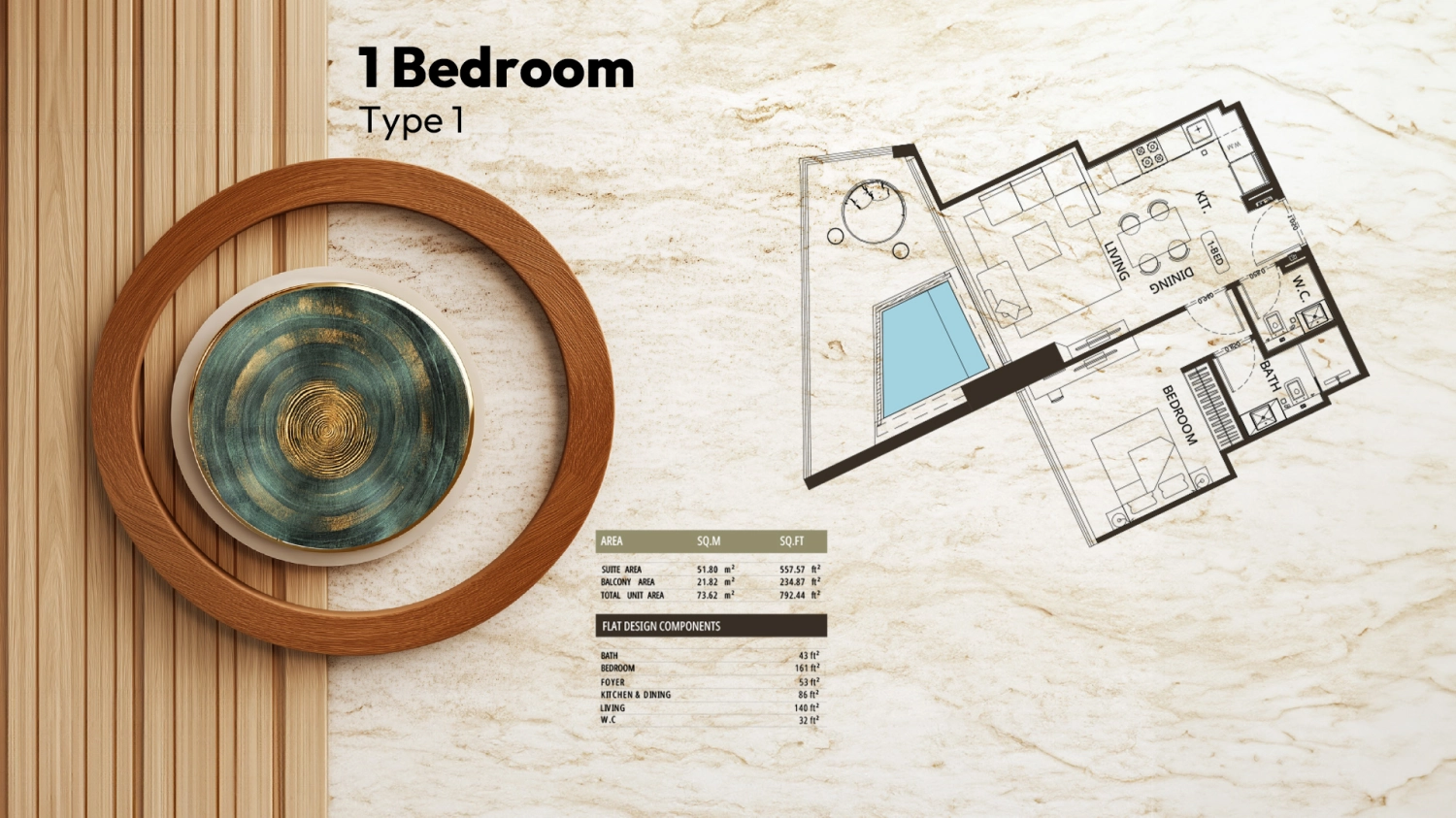1 BR - Type A
